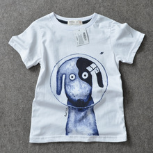 2016 New Family Matching Outfit Cute Space Buddies T-shirt Summer Mom and Kids Digital Printing Tops Children Clothing