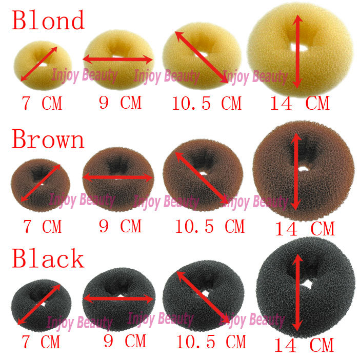 Image of 1pc Free Shipping Manufacture 3-Color Fashion Beauty Donut Hair Styling Maker Hair Roller Dropshipping Hair bun Ring CPGM