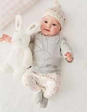 2016 New Infant Baby Boy Girl Bunny Tops T-shirt Pants Hat 3pcs Outfits Set Clothing Free Shipping