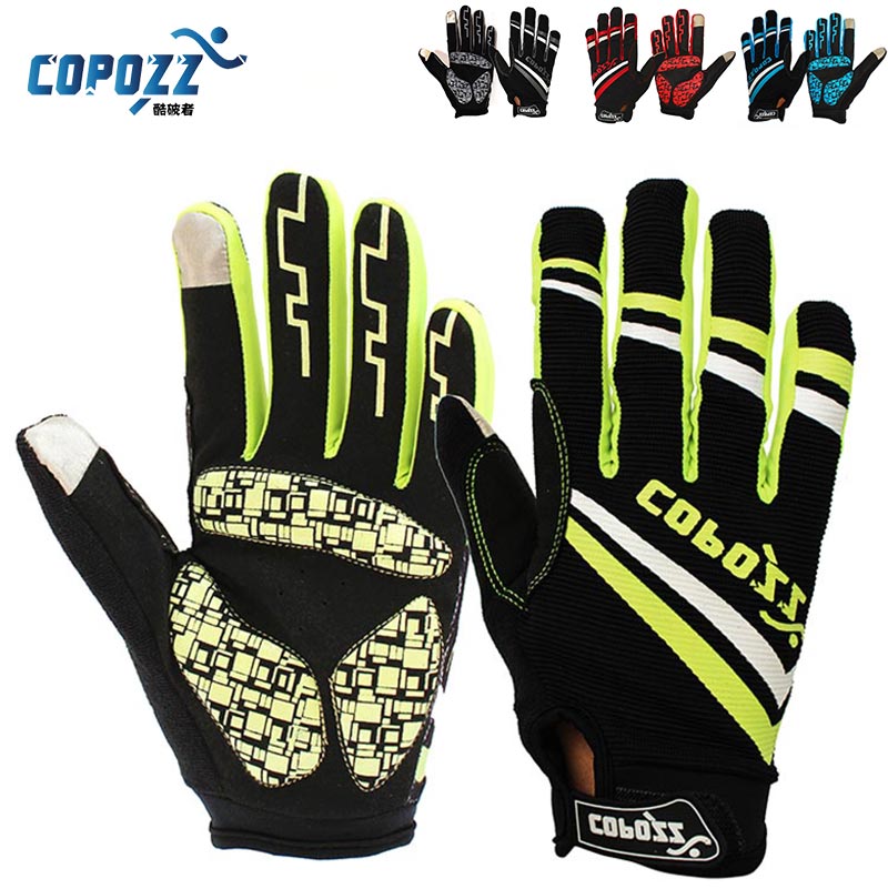 Image of Copozz Brand New GEL Full Finger Men Cycling Gloves mtb bike gloves/bicycle ciclismo racing sport breathable thick shockproof