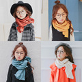 Fashion element Children s Cotton Neckerchief Kids Girls Scarves Shawl Unisex Winter Knitting kerchief Scarf