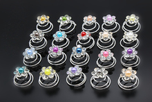 10pcs 2016 New Colors Girls Elegant Twist Hair Spin Pins Women Pearl Flower Hair Jewelry Party Accessories S-6