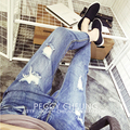 Fashion Casual Women Plus size jeans female summer Jeans Hole ankle length trousers plus size Sexy