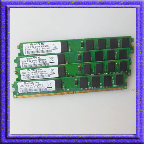 New  8GB 4x2GB PC2-6400 800MHZ ddr2 pc6400 DDR2 800mhz 240PIN RAM DIMM Desktop Memory Low Density Free shipping