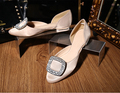 2016 spring buckle rhinestone shallow mouth single shoes red flat female wedding shoes bridesmaid party shoes