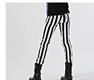 mens black striped pants