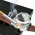 2016 Hot Military Men Creative WristWatch with USB Windproof Flameless Quartz Cigarette Lighter Cigar Lighter WL004WQ