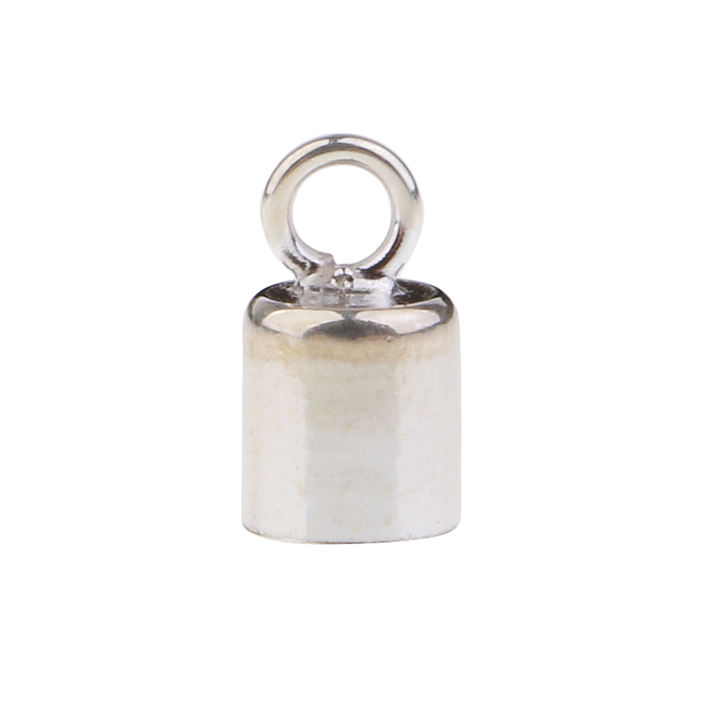 Polished Findings for Leather 10pc Sterling Silver 1.5mm Leather End Caps