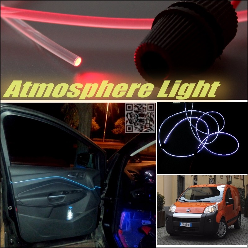 Car Atmosphere Light Fiber Optic Band For Fiat Fiorino Qubo 2007~2015 Interior Refit No Dizzling Cab Inside DIY Air light