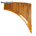 Handmade 22 pipes professional Bamboo Pan Flutes Flauta Xiao Woodwind Musical Instrument Panflutes with Leather bags