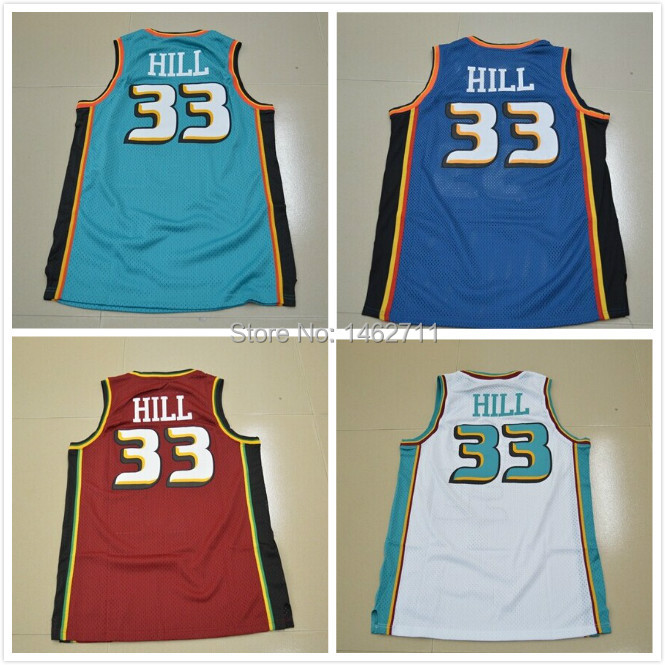 #33 Grant Hill Jersey, Rev 30 Throwback Basketball Jersey Stitched Logo Embroidery Cheap ...