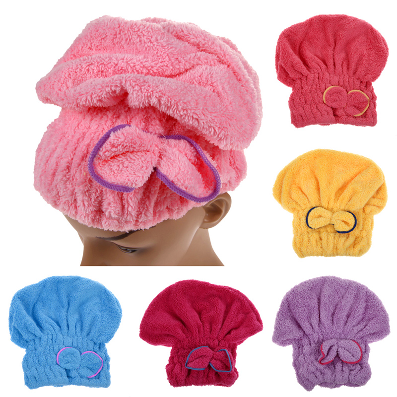 ASLT Textile Microfiber Hair Turban Quickly Dry Hair Hat Wrapped Towel Bath Free Shipping