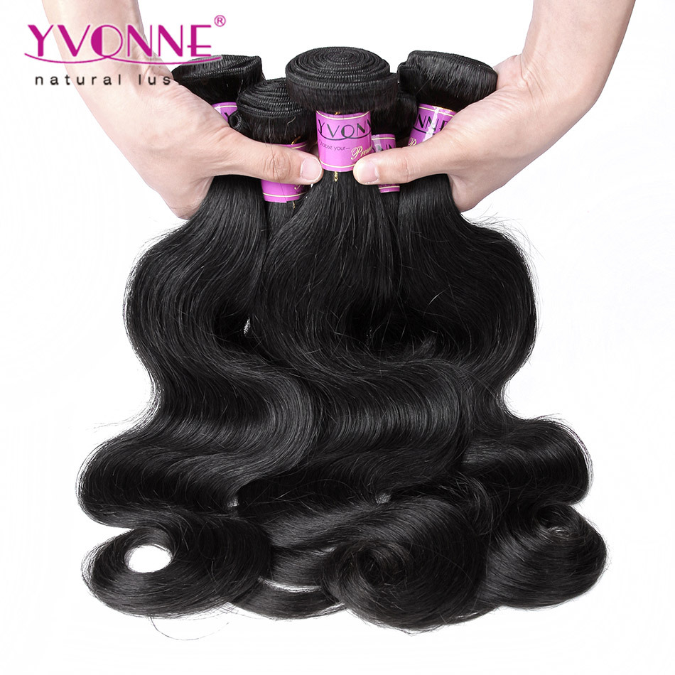 Image of 3 Bundles Peruvian Virgin Hair Body Wave,100% Human Hair Weave,8~28 Inches Aliexpress YVONNE Hair,Natural Color