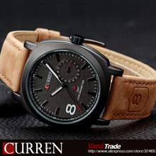 2015 Hot Fashion Casual Watches Analog watches men luxury brand CURREN Leather Strap Sports Watch Waterproof Quartz Wristwatch