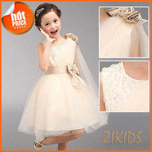 Luxury Flowers Girls Dresses for Wedding Evening Party Sequined Princess Summer Dress Girl Children Brand Kids Clothes 2016 Sale