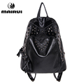 2016 New Black Designer Backpack Soft PU Leather Rucksack School Bag For Teenagers Women Backpack Travel