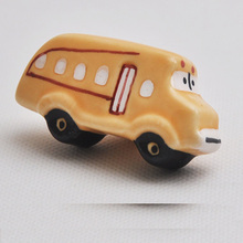 8pcs bus car series Ceramic knob for Kids Children Room cartoon Cabinet Drawer Pull knobs Handle