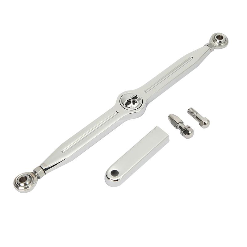 Chrome Skull Motorcycle Shift Linkage Touring Shifter Lever Rod for Harley Davidson Street Glide Road King Softail Fat Bad Boy
