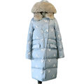 Woman Winter long Cotton Jacket Coat 2016 Fur Collar Hooded Long Parkas Cotton padded Outerwear Loose