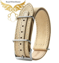 Watch band 18mm 20mm 22mm Beige Sports Nato Fabric Nylon Watchband Watch Strap Accessories Bands Buckle Belt