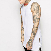 Mens summer hip hop tank top for men gym vest extend long new fashion mens sleeveless