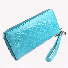 2016 New Wallets fashion women wallets famous luxury brand Purse pu leather Handbags lady purse long wallet Women PurseRose