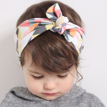1PCNew 2016 Baby Girls Toddler Newborn BowKnot Floral Headband Rabbit Ear Hairband Feather Arrow Print DIY Head Wrap Accessories