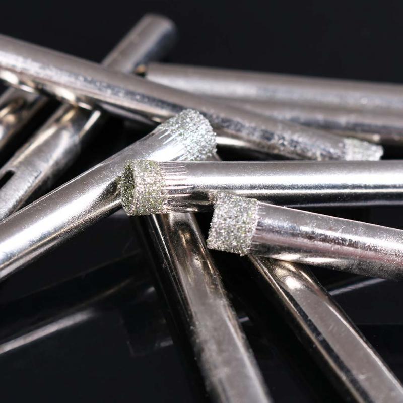 10 pcs 6mm Diamond Drill Bits Coated Galvanized Hole Drill Bit Set Tools Silver Power Tools