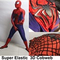 Movie Coser Super Quality Custom Made 3D Cobwebs Amazing Spider Man 2 Cosplay Costume Spiderman Costume