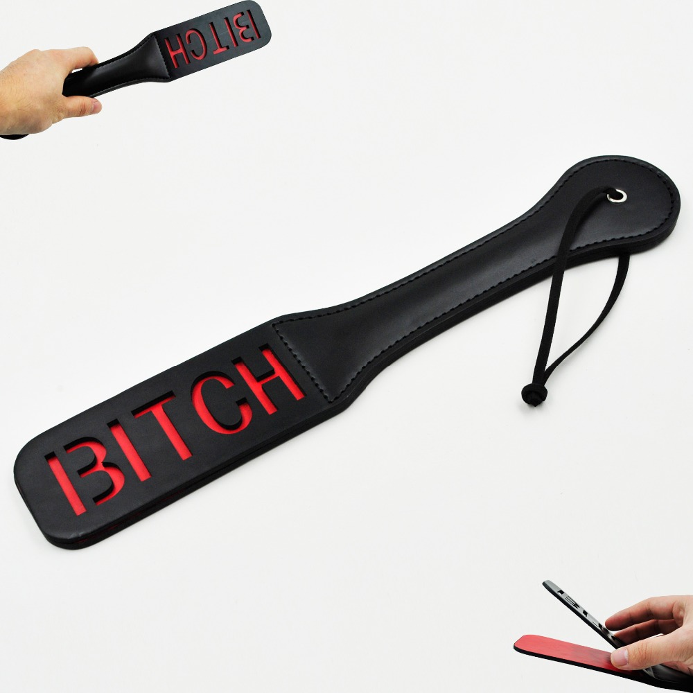 Fetish Bitch leather spanking paddle flirt clap slap pat on ass male female Sex toys for women men a