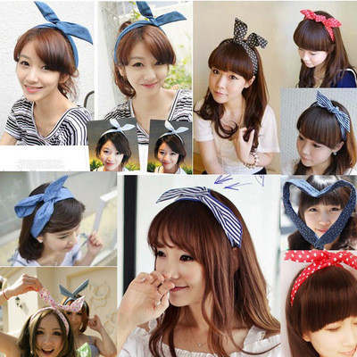 Cute-Bunny-Ear-Elastic-Hair-Ties-Ropes-Camellias-Spots-Decorated-Rubber-Bands-Fashion-Hair-Accessories-Headwear