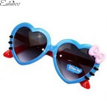 1PC Bow Hello Kitty Girls Sunglasses Lovely Heart Sunglasses For Children Baby Accessories ZZ3196