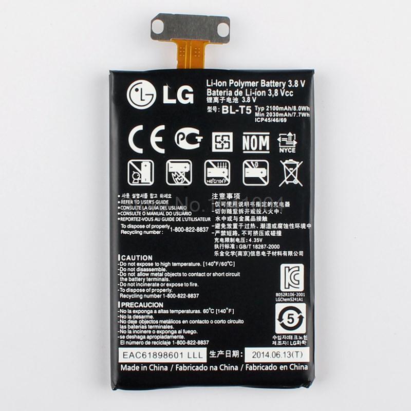 Image of 100% Original Replacement Battery For LG BL-T5 E975 E973 E970 E960 F180 Nexus 4 Occam BLT5