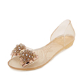 2017 Women Sandals Summer Bling Bowtie Fashion Peep Toe Jelly Shoes Sandal Flat Shoes Woman 4