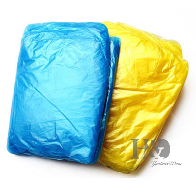 PE Disposable Adult Emergency Waterproof Raincoat Hood Poncho Travel Camping Must Rain Coat Unisex Plastic Raincoat Sale (2)