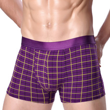 3 Pcs/Lot Cotton Underwear Men Plaid Boxer Shots Underpants Hot Sale Brand Top Quality Mans Cuecas Boxer Free Shipping