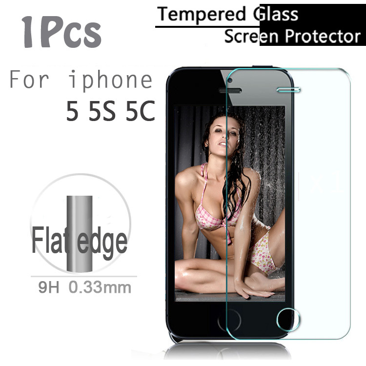Image of Real! Explosion Proof LCD Clear Front Premium Tempered Glass Screen Protector Film Guard For Apple For iPhone 5 5S 5C 5G Screen