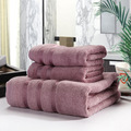 100 Bamboo fiber bath beach towel sets for adults 3pcs face fiber gift towels bathroom 35cm