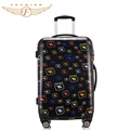 1 Piece 20 24 28 Hardside ABS PC Lightweight Travel Rolling Luggage Suitcase Air craft Printing
