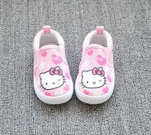Girls Shoes 2014 New Spring Brand Canvas Shoes For Toddler Girls Hello Kitty Carton Child Kids