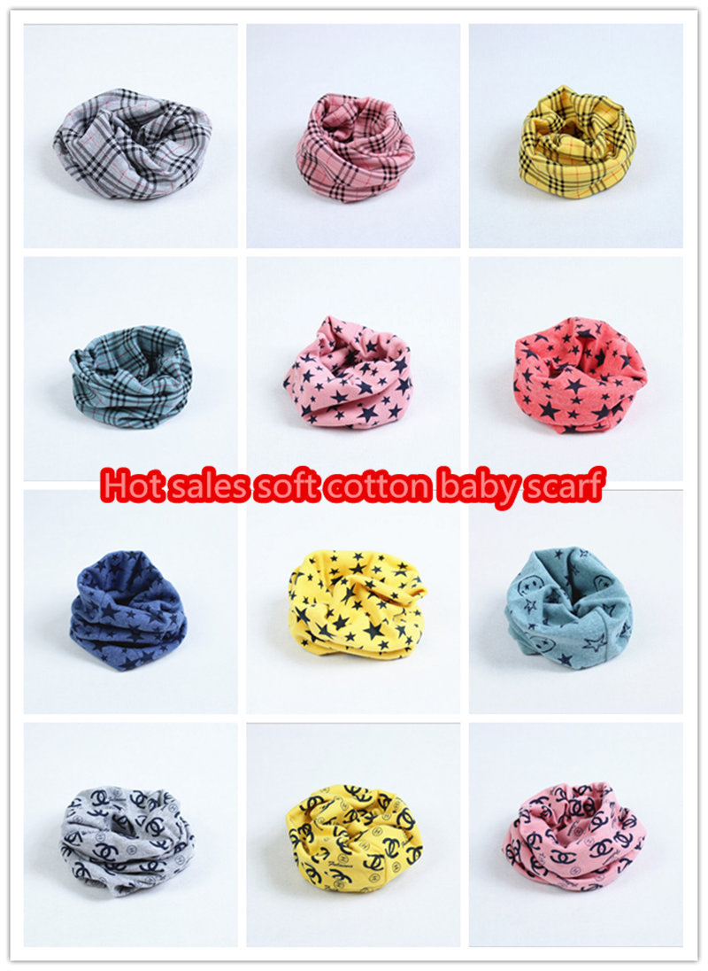 2015 New Fashion Children Comfortable soft cotton Scarf Loop Kids Cubs with hat Infinity Scarves Baby