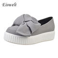 2016 Autumn New Women Flat Loafers Casual Sweet Big Bow Thick Bottom Female Shoes Tide HL37