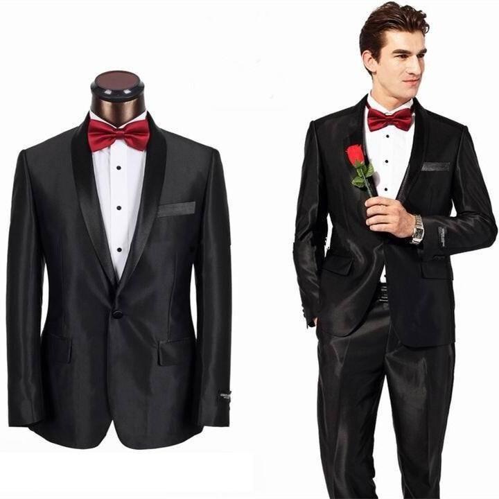 New Arrival 2015 Fashion Royalty Groom Tuxedos Wedding Party Groomsman Suit Boys Prom Suits (Jacket+Pant+Bow)