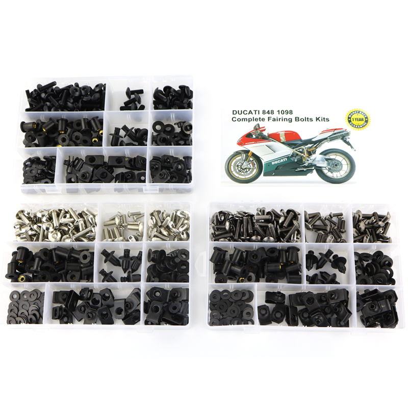 Complete Fairing Bolt Kit Fasteners Nuts Clips Screws For Ducati 1098/S 1098R 