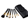 7pcs set Makeup Brushes Sets Wood Handle Multi Functional Brushes Kits Makeup Tools with Black PU