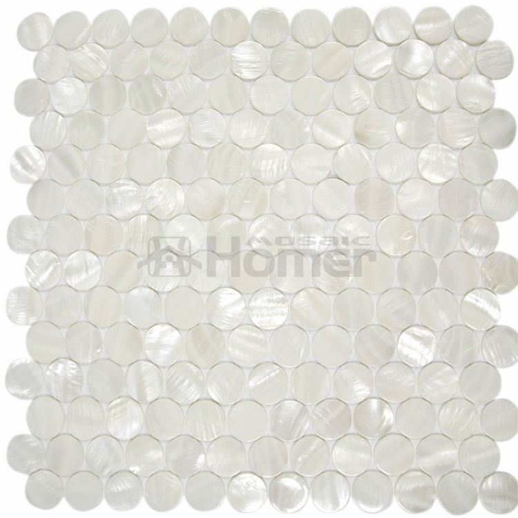 free shipping! 5 sqf per lot, white natural shell mosaic tile round ,  kitchen backsplash, HME1020 HOMR MOSAIC