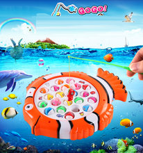 Cute Electric Rotating Magnetic Magnet Fish Fishing Toys Kid Children Educational Learning Toy Game Fishing toy