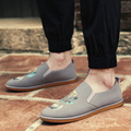 Chinese style Casual Loafers Men Low Heel Outdoor Driving Shoes Slip On flat With Sneakers Slip
