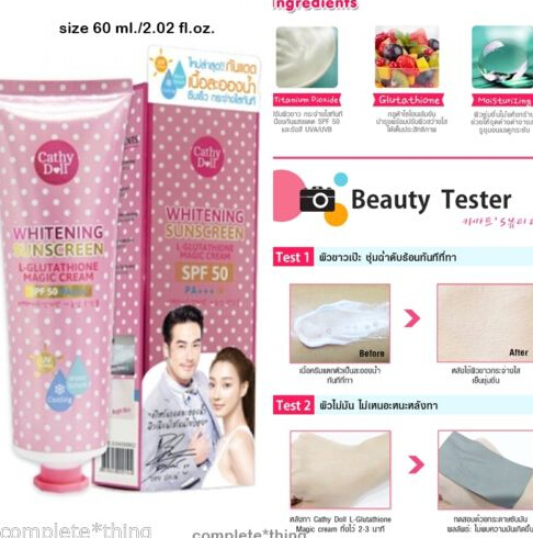 top seller cathy doll karmart l glutathione magic whitening sunscreen 60ml top seller cathy doll karmart l glutathione magic whitening sunscreen 60ml