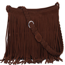 2015 HOT sale New Women s Fringe Messenger Shoulder Bag Handbag Ladies Tassel Crossbody Bag six